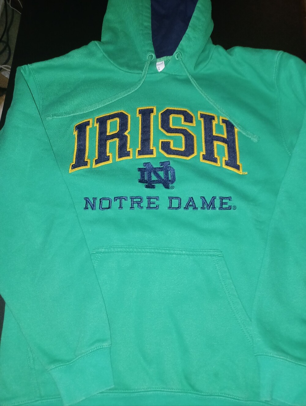 Notre Dame Fighting Irish Hoodie Size Medium Embroidered Champion Brand